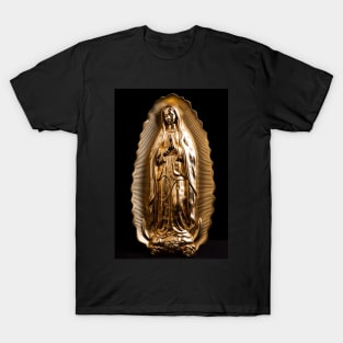 Our Lady of Guadalupe Golden Sculpture T-Shirt